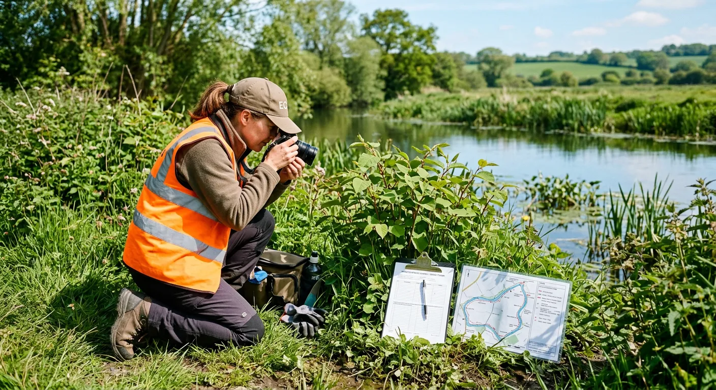 Ecologist Conducting INNS Survey
